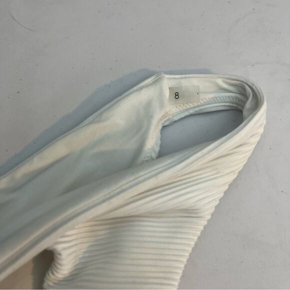 Seafolly White Ribbed Hipster Size 4US NEW - Picture 3 of 4